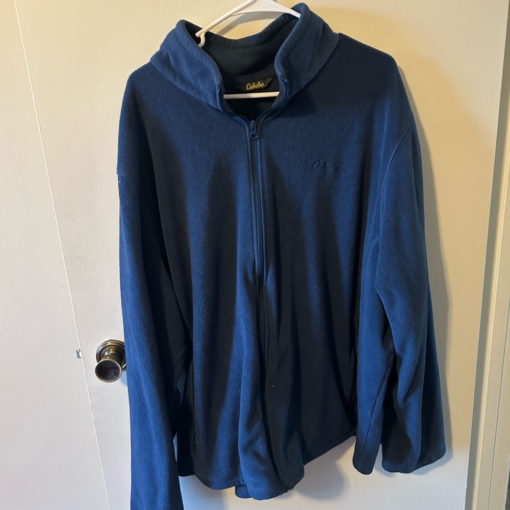 Cabela's Blue Zip Up Sweater Comfortable Casual Design